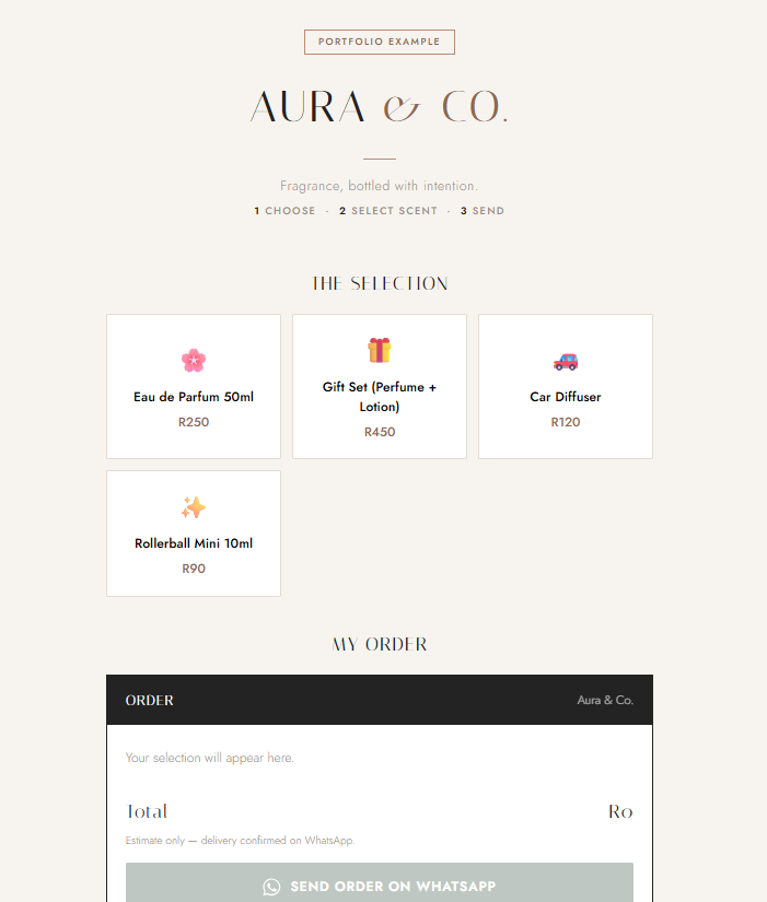 Aura & Co website