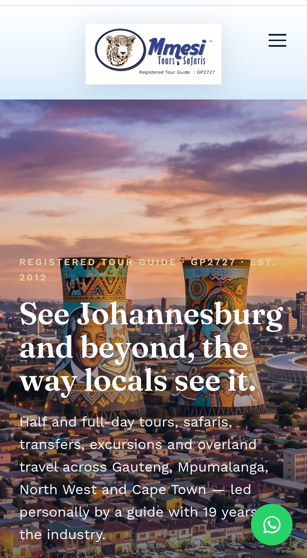 Mmesi Tours & Safaris website